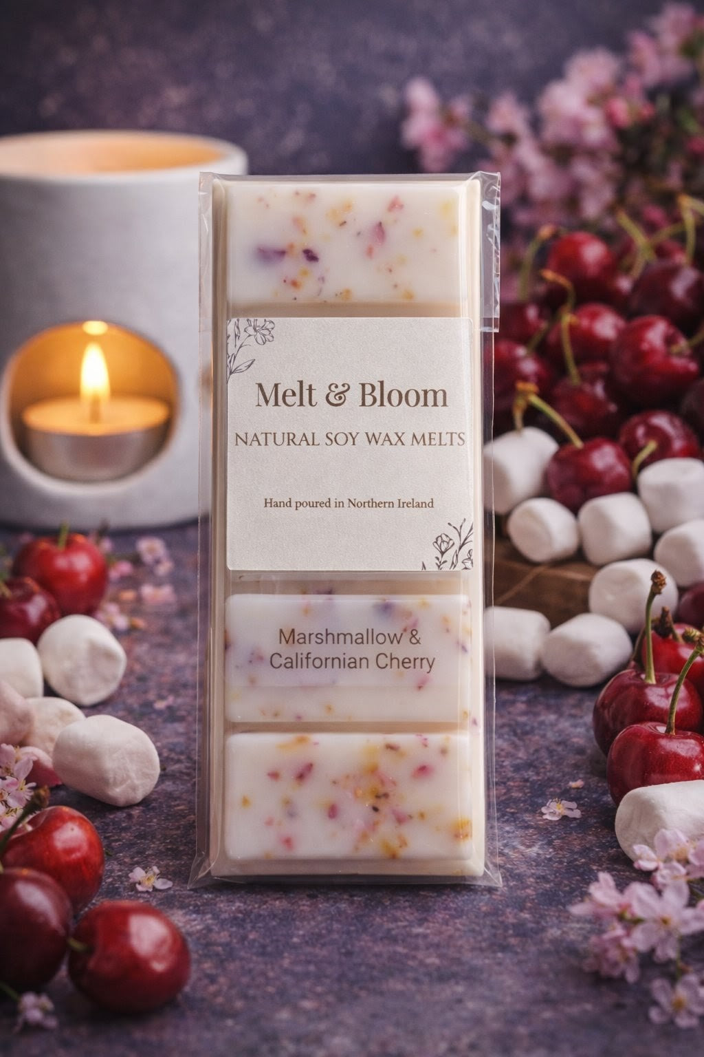 Marshmallow and Californian Cherry Botanical Snap Bar