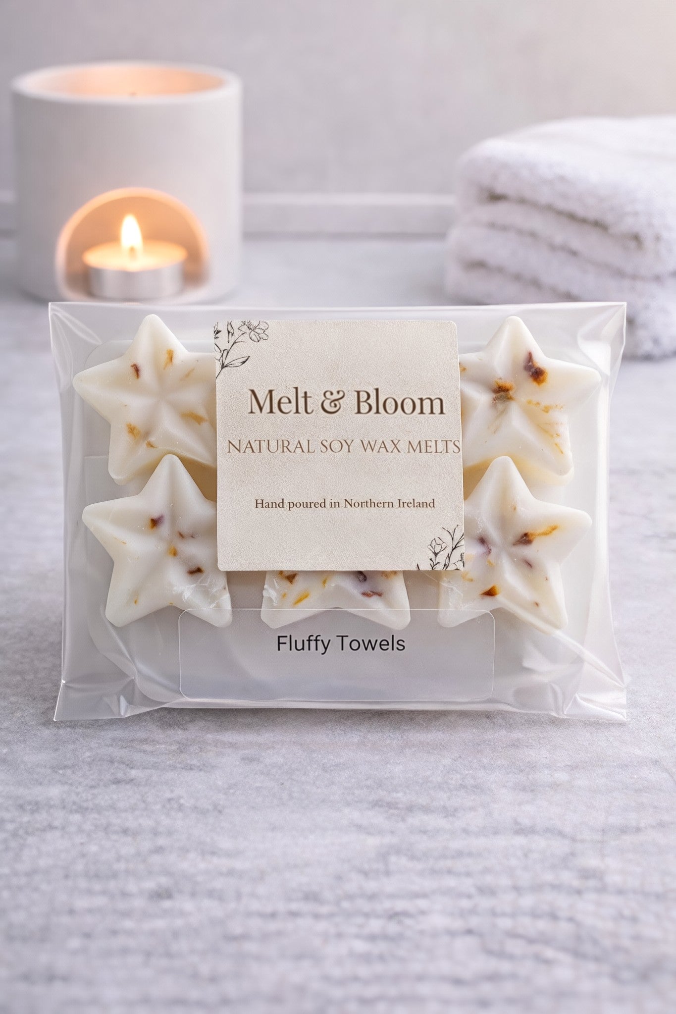 Fluffy Towels 6 Pack Botanical Wax Melt Stars