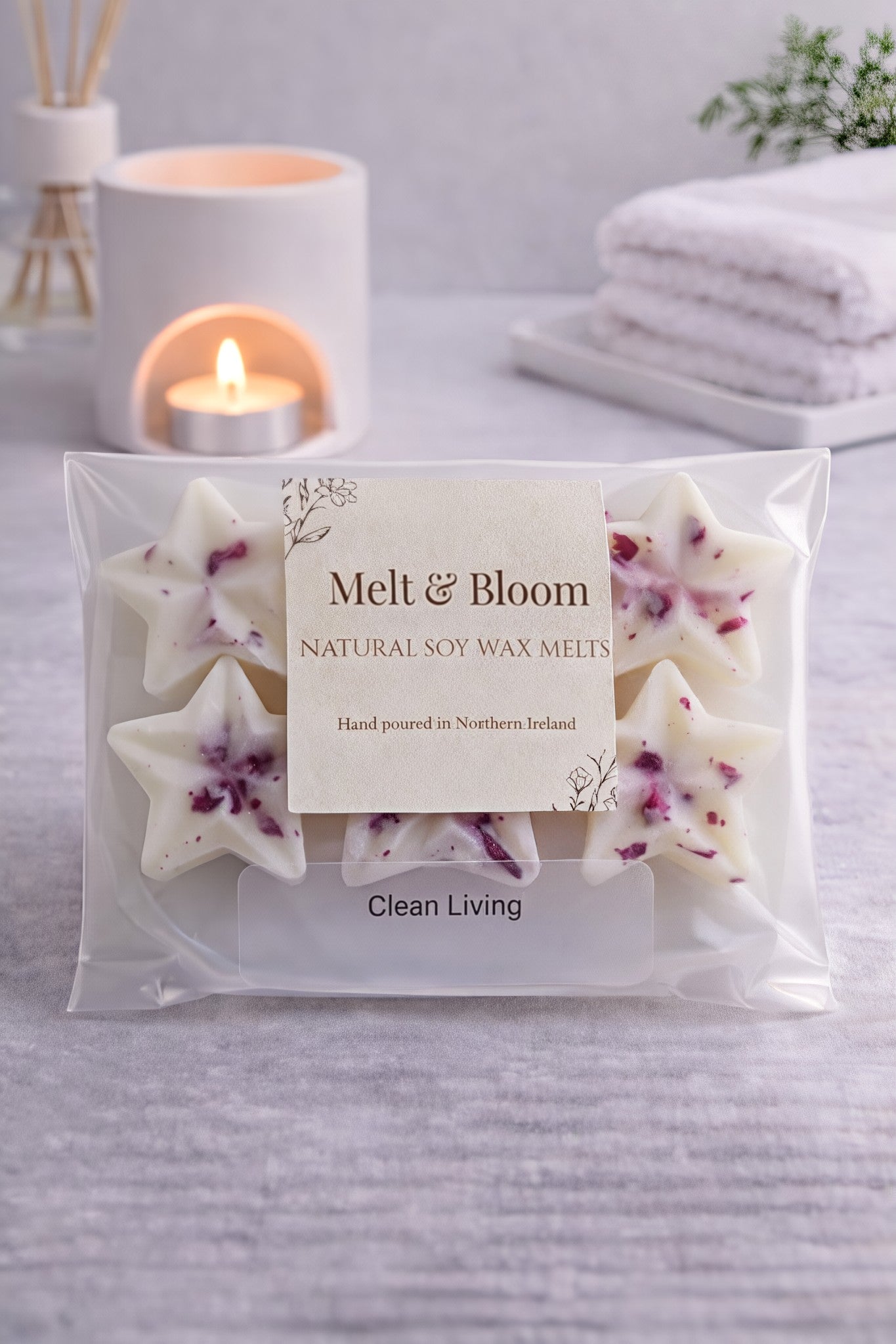 Clean Living 6 Pack Botanical Wax Melt Stars