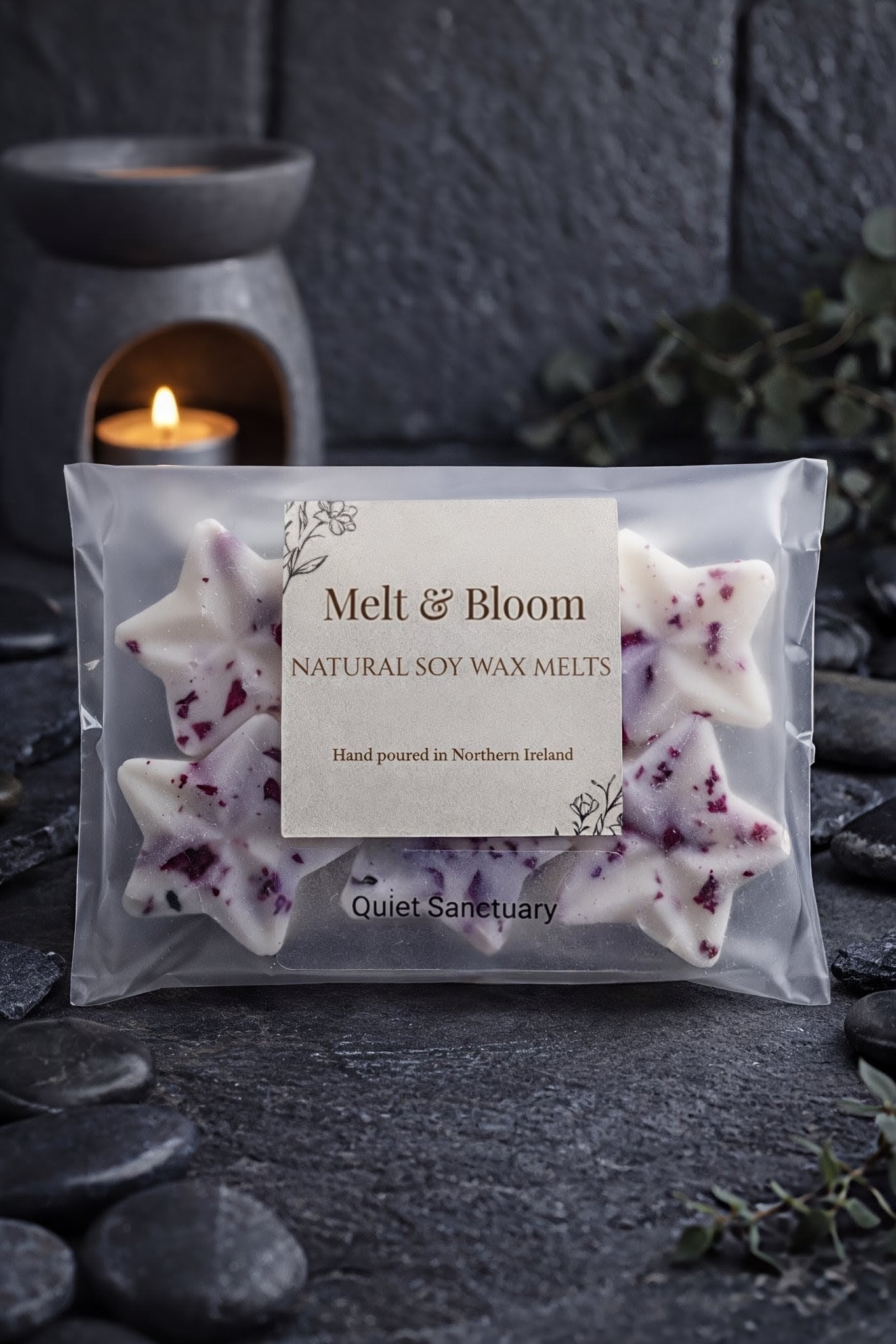 Quiet Sanctuary 6 Pack Botanical Wax Melt Stars