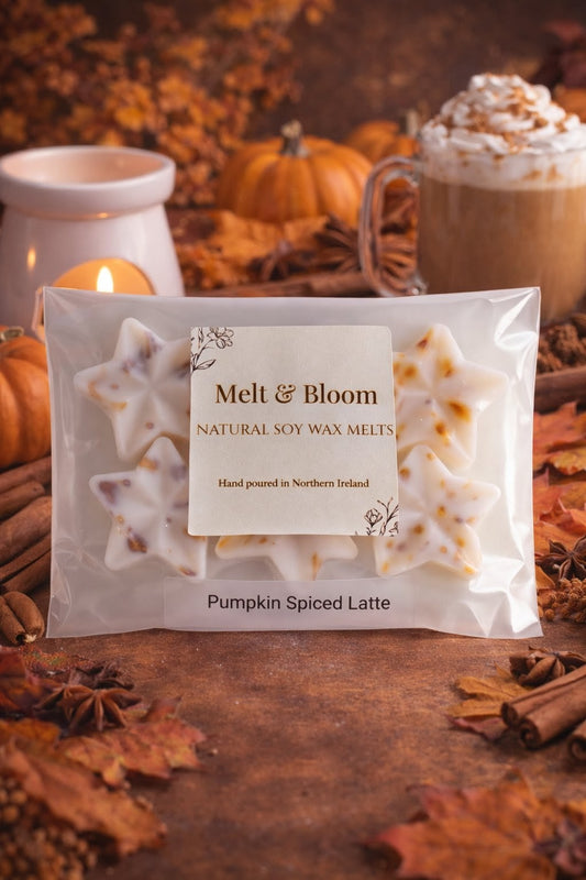 Pumpkin Spiced Latte 6 Pack Botanical Wax Melt Stars