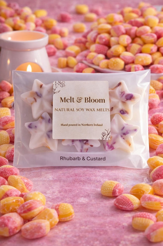 Rhubarb & Custard 6 Pack Botanical Wax Melt Stars