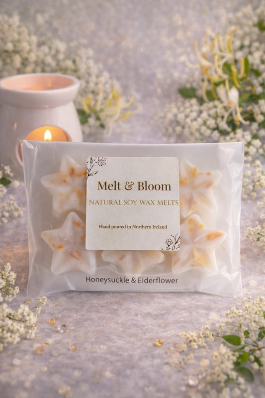 Honeysuckle & Elderflower 6 Pack Botanical Wax Melt Stars