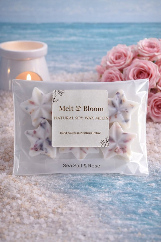 Sea Salt & Rose 6 Pack Botanical Wax Melt Stars
