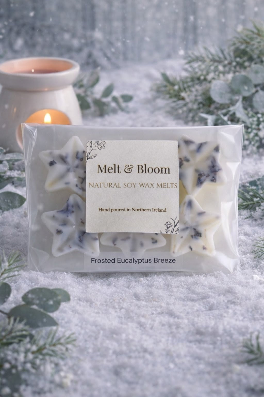 Frosted Eucalyptus Breeze 6 Pack Botanical Wax Melt Stars