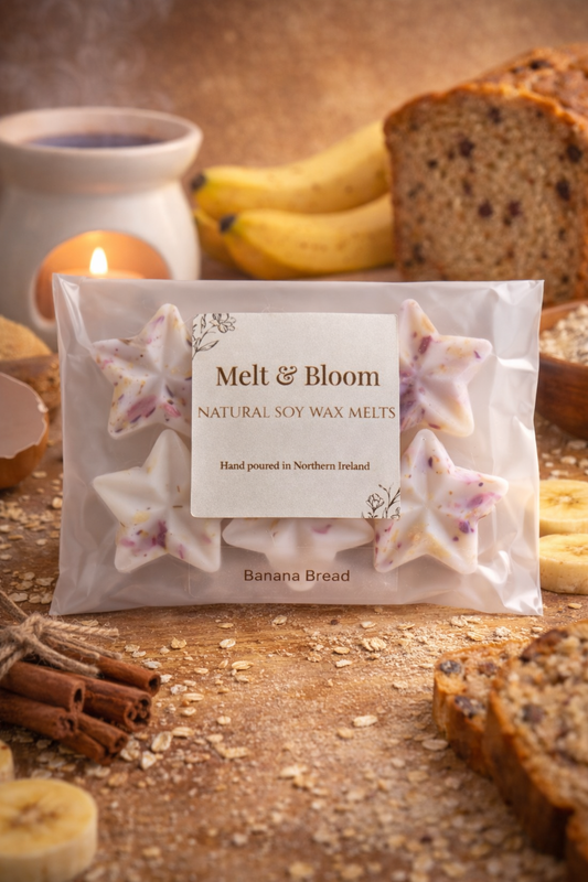 Banana Bread 6 Pack Botanical Wax Melt Stars