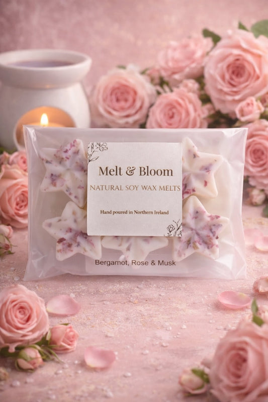 Bergamot, Rose & Musk 6 Pack Botanical Wax Melt Stars