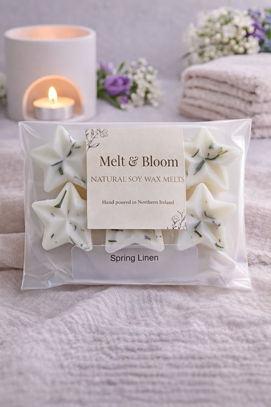 Spring Linen 6 Pack Botanical Wax Melt Stars