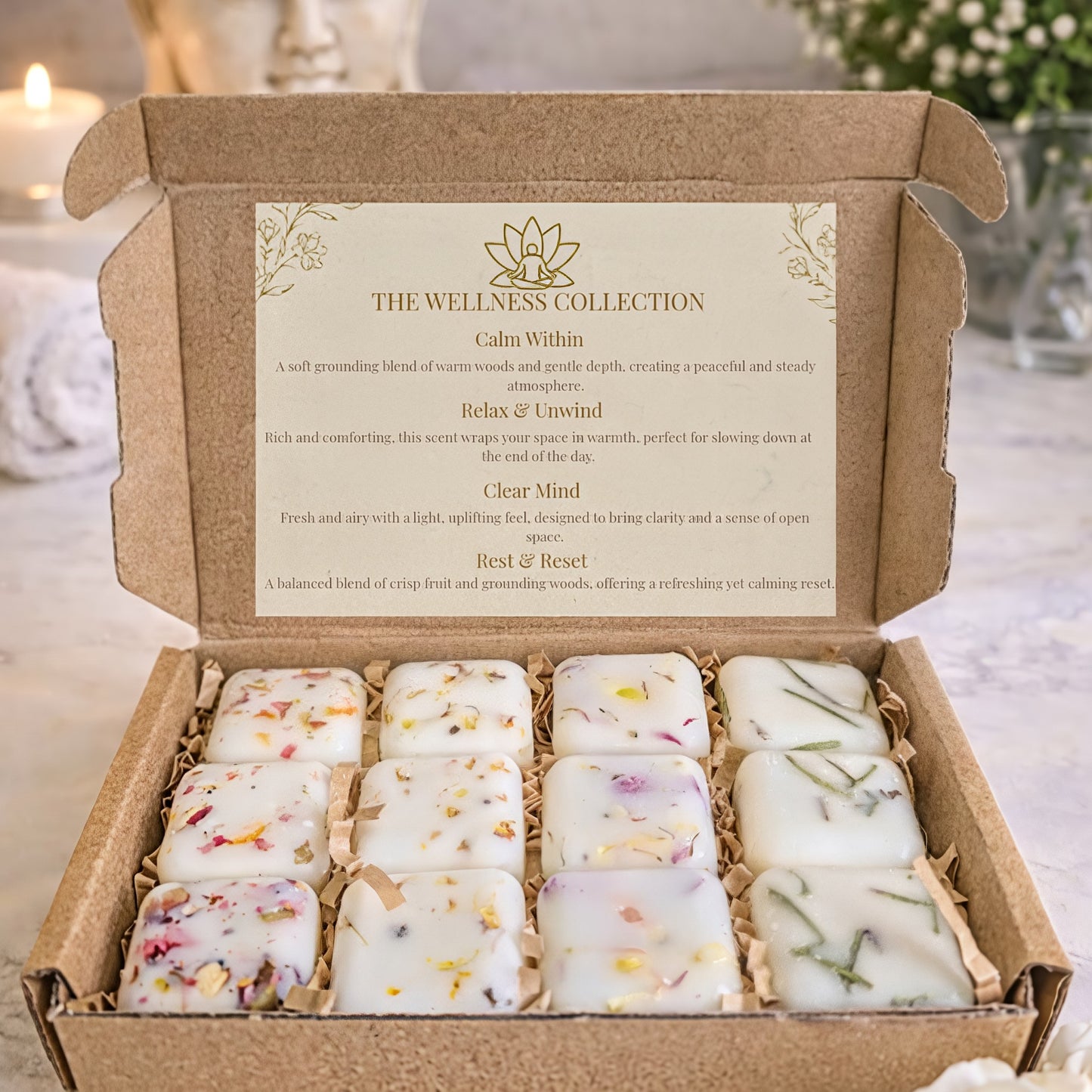 The Wellness Collection  - 12 Pack Luxury Botanical Soy Wax Melts