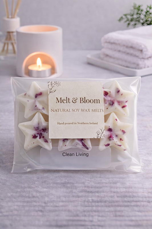 Clean Living 6 Pack Botanical Wax Melt Stars