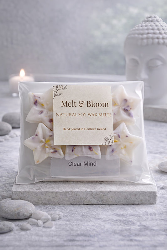 Clear Mind 6 Pack Botanical Wax Melt Stars