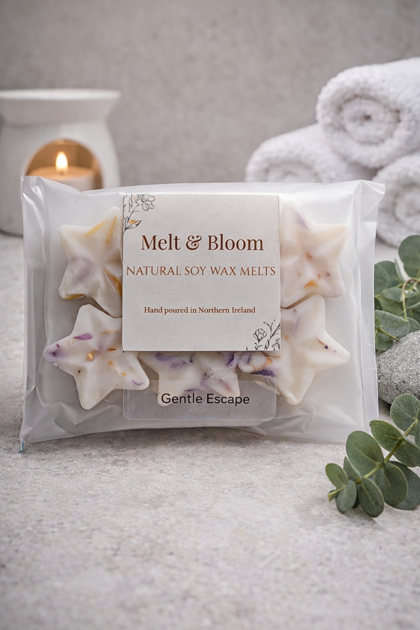 Gentle Escape 6 Pack Botanical Wax Melt Stars