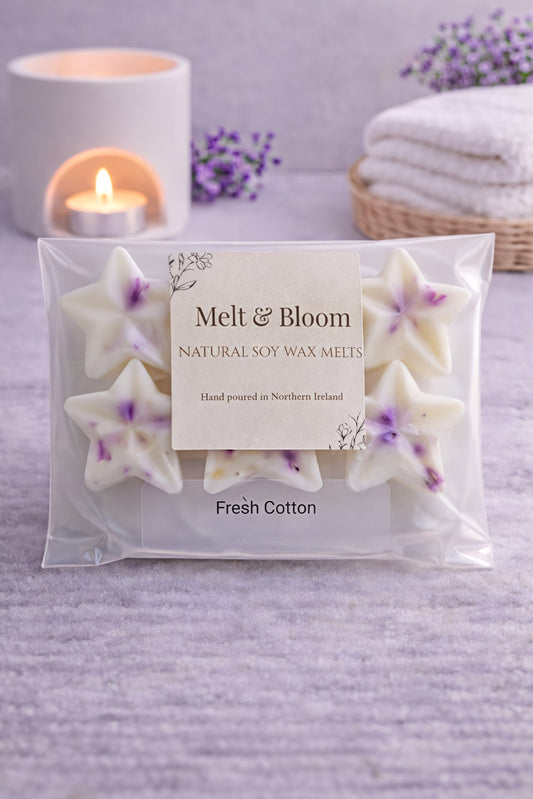 Fresh Cotton 6 Pack Botanical Wax Melt Stars