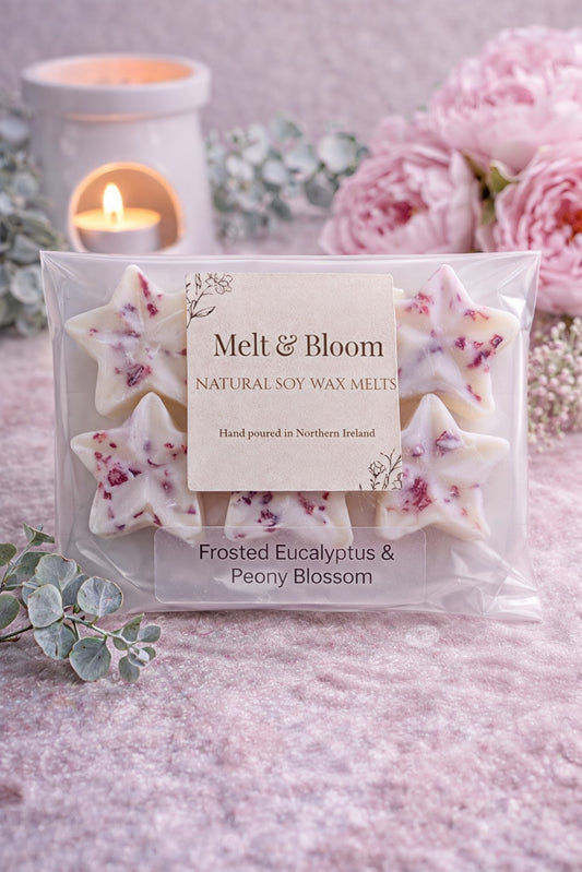 Frosted Eucalyptus & Peony Blossom 6 Pack Botanical Wax Melt Stars